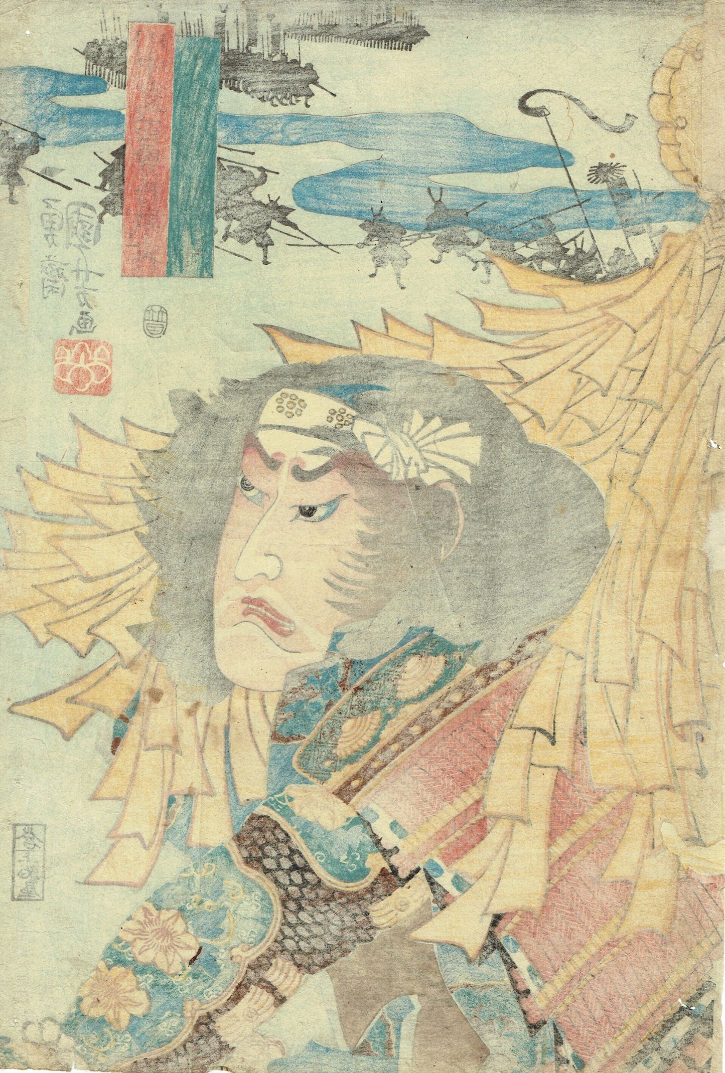 Utagawa Kuniyoshi "Kawanakajima 100 brave generals in battle"