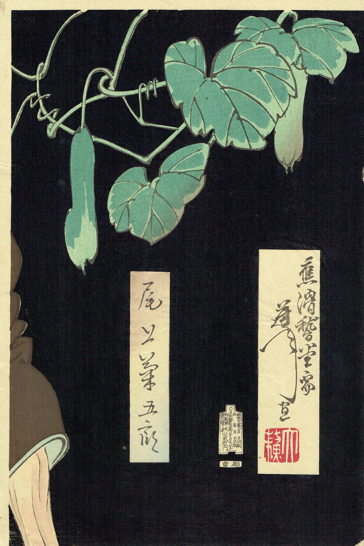 Tsukioka Yoshitohshi "Onoe Kikugoro V Old woman of one family"