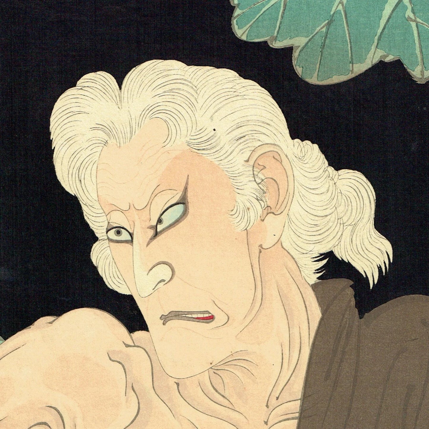 Tsukioka Yoshitohshi "Onoe Kikugoro V Old woman of one family"