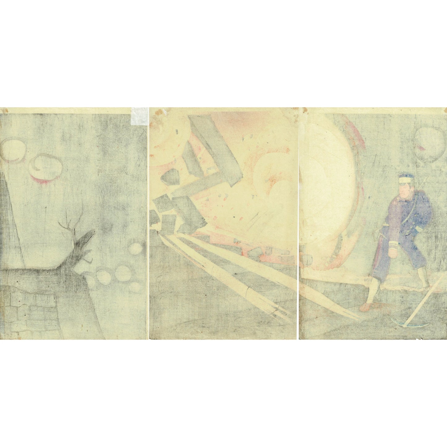 Kobayashi Kiyochika "The Fall of Yeonganmun Gate in Jinju Castle"