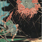 Utagawa Kuniyoshi "The ghost of wicked Genta Yoshihira attacking Namba Jiro"