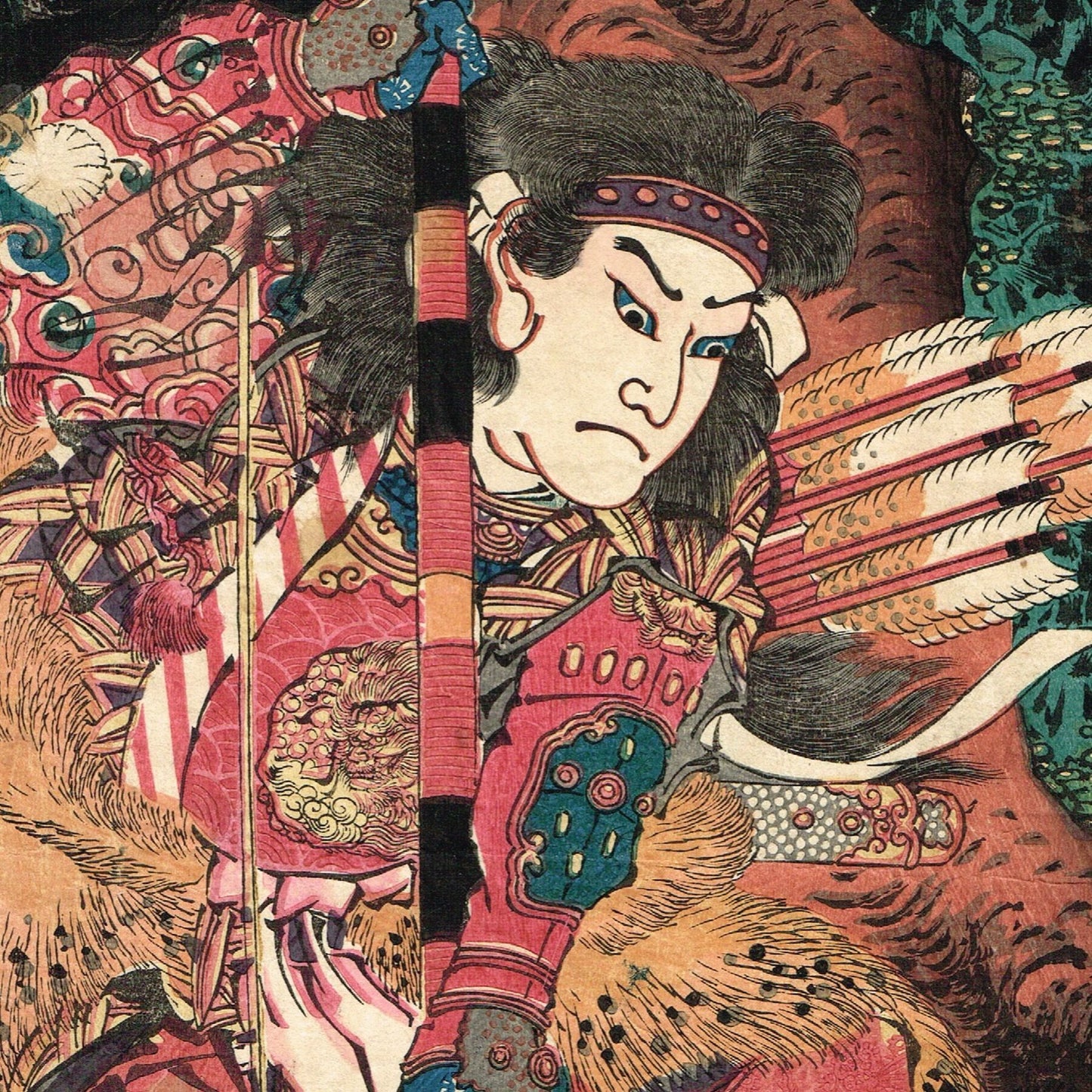 Manjirou Hokuga "Camellia Theory Yumiharizuk(Minamoto-no Tametomo)"