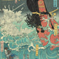 Toyohara Kunichika "A drawing of the stormy winds at Omonoura in Seshu in the 4th year of Bunji"