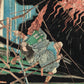 Utagawa Kuniyoshi "The ghost of wicked Genta Yoshihira attacking Namba Jiro"