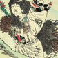 Tsukioka Yoshitoshi "Kintaro Capturing a Carp"