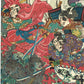 Toyohara Kunichika "A drawing of the stormy winds at Omonoura in Seshu in the 4th year of Bunji"