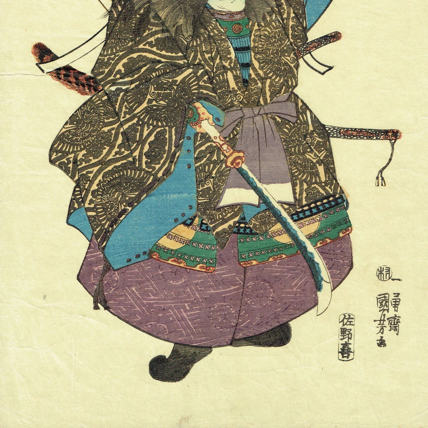 Utagawa Kuniyoshi "Honcho Buyu Kagami, Taira no Tomomori"