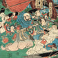 Utagawa Kuniyoshi "The ghost of wicked Genta Yoshihira attacking Namba Jiro"