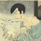 Tsukioka Yoshitohshi "Sogen of Iwakura in the snow, moon and flowers Umeyuki Onoe"
